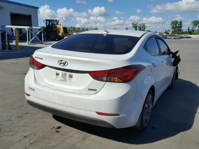 5NPDH4AE9GH796319 - 2016 HYUNDAI ELANTRA WHITE photo 4