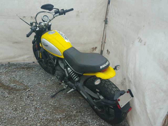 ML015ANM4FT000047 - 2015 DUCATI SCRAMBLER YELLOW photo 3