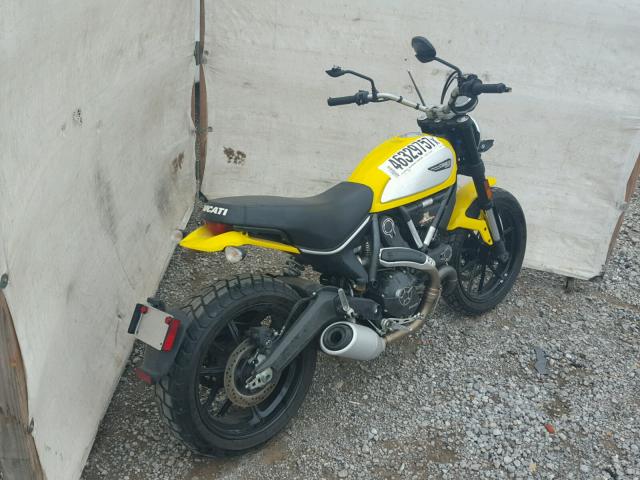 ML015ANM4FT000047 - 2015 DUCATI SCRAMBLER YELLOW photo 4