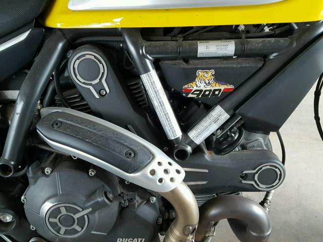 ML015ANM4FT000047 - 2015 DUCATI SCRAMBLER YELLOW photo 7