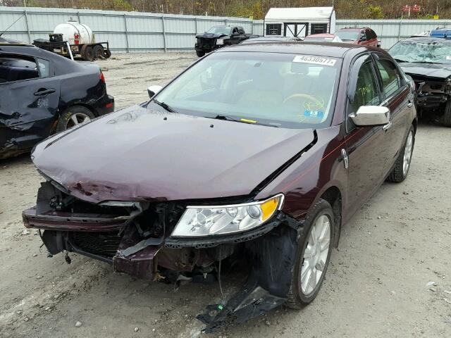 3LNHL2JCXCR834131 - 2012 LINCOLN MKZ MAROON photo 2