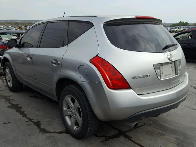 JN8AZ08T85W311368 - 2005 NISSAN MURANO SL SILVER photo 3