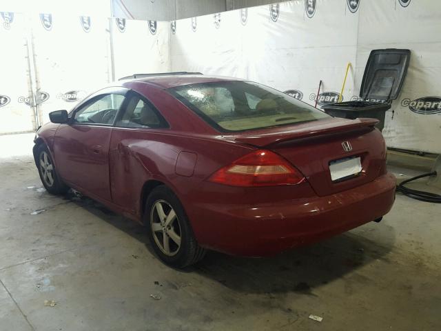 1HGCM72693A024499 - 2003 HONDA ACCORD RED photo 3