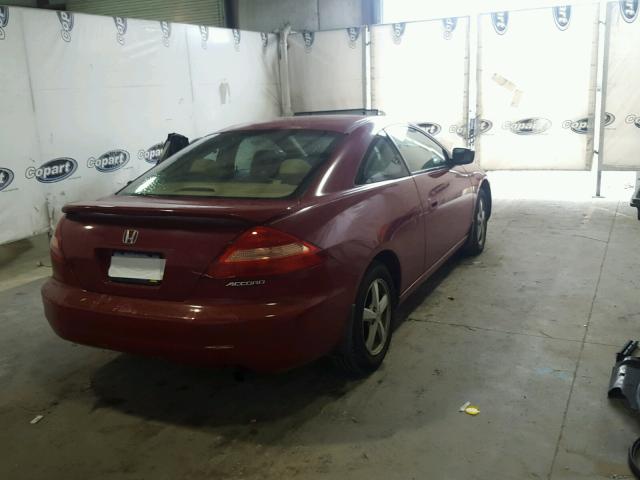 1HGCM72693A024499 - 2003 HONDA ACCORD RED photo 4