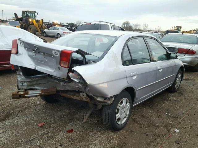 1HGES16592L023661 - 2002 HONDA CIVIC LX SILVER photo 4