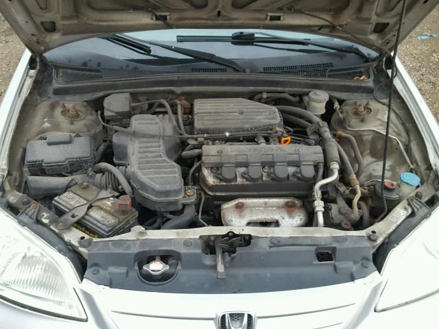 1HGES16592L023661 - 2002 HONDA CIVIC LX SILVER photo 7