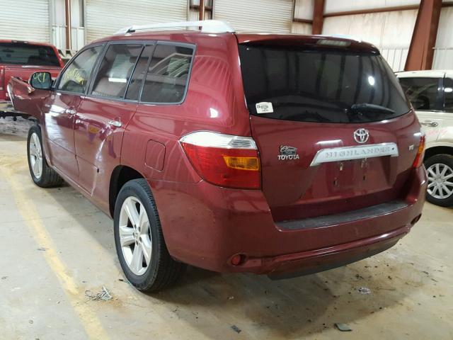 JTEDS42AX82065460 - 2008 TOYOTA HIGHLANDER MAROON photo 3