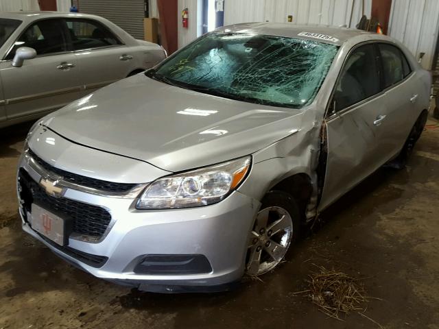 1G11C5SLXFF131791 - 2015 CHEVROLET MALIBU 1LT ვერცხლისფერი ფოტო 2