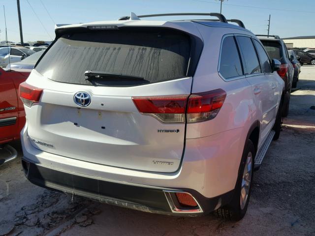 5TDDGRFH0JS036865 - 2018 TOYOTA HIGHLANDER WHITE photo 4