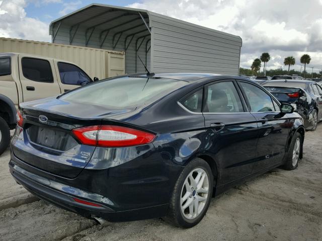 3FA6P0HD9ER285999 - 2014 FORD FUSION SE BLACK photo 4