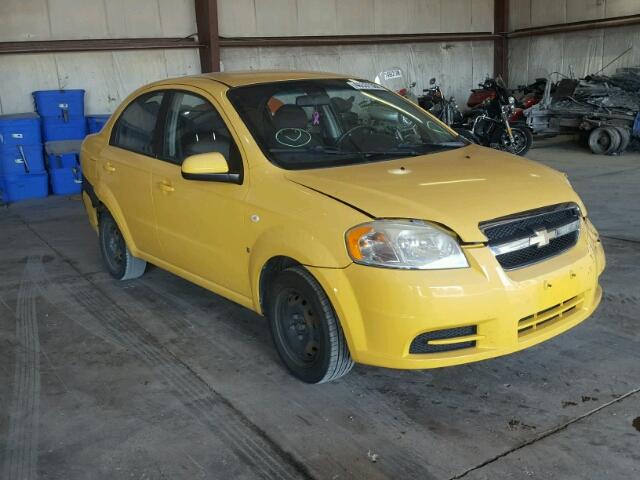 KL1TD56668B162555 - 2008 CHEVROLET AVEO BASE Żółty zdjęcie 1