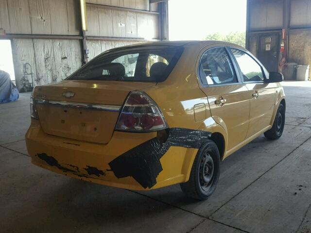 KL1TD56668B162555 - 2008 CHEVROLET AVEO BASE Żółty zdjęcie 4