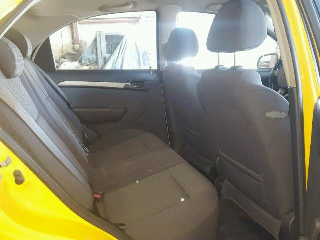 KL1TD56668B162555 - 2008 CHEVROLET AVEO BASE Żółty zdjęcie 6