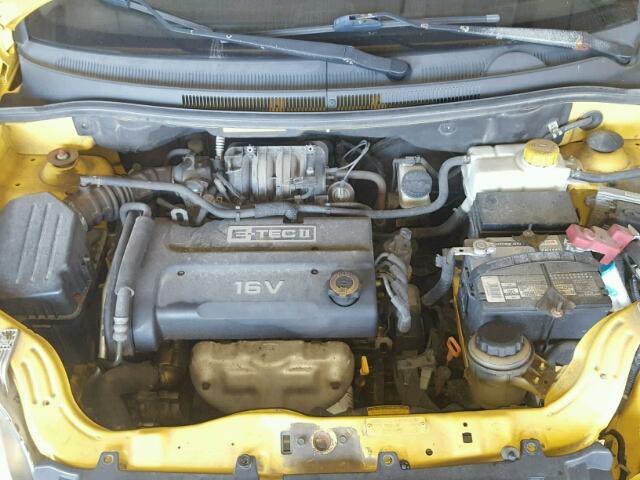 KL1TD56668B162555 - 2008 CHEVROLET AVEO BASE Żółty zdjęcie 7