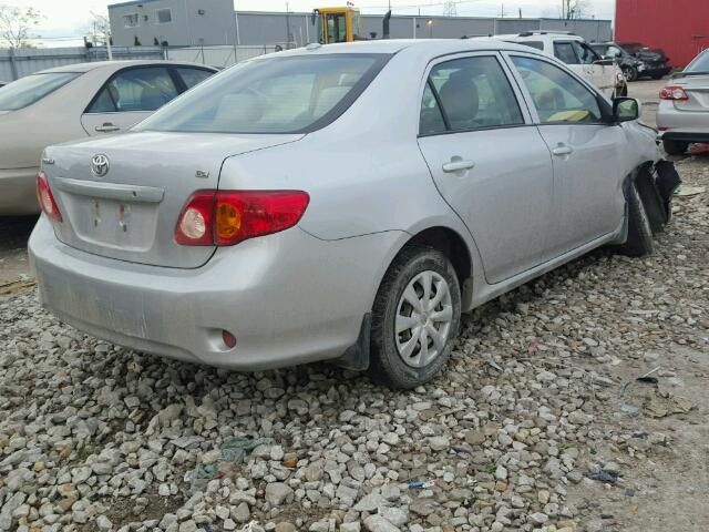 2T1BU40EX9C015897 - 2009 TOYOTA COROLLA BA SILVER photo 4