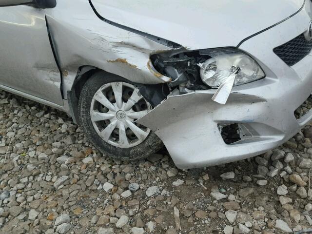 2T1BU40EX9C015897 - 2009 TOYOTA COROLLA BA SILVER photo 9