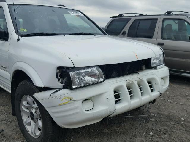 4S2CK58W424312447 - 2002 ISUZU RODEO S WHITE photo 9