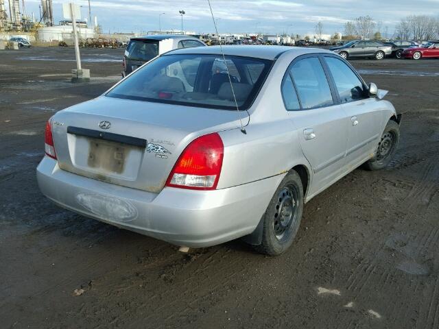 KMHDM45D71U180432 - 2001 HYUNDAI ELANTRA GL SILVER photo 4