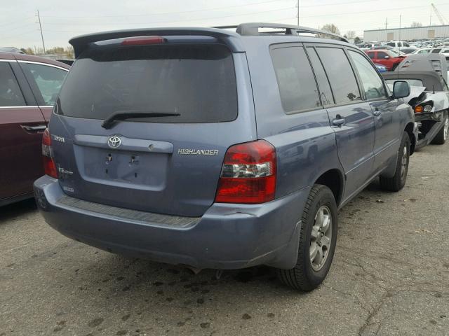 JTEEP21A970203463 - 2007 TOYOTA HIGHLANDER BLUE photo 4