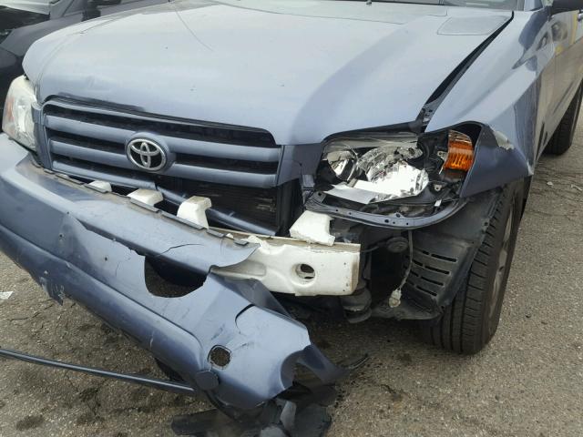 JTEEP21A970203463 - 2007 TOYOTA HIGHLANDER BLUE photo 9