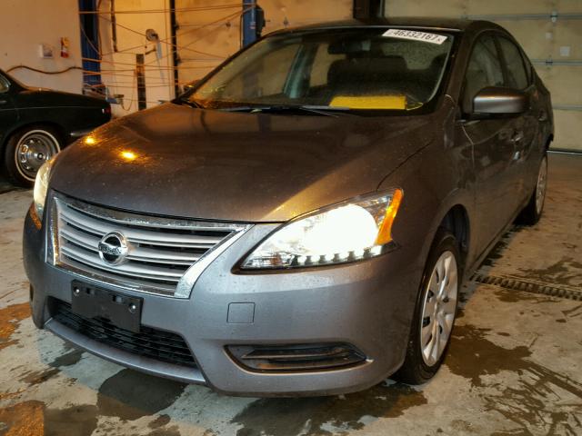 3N1AB7AP5FY228404 - 2015 NISSAN SENTRA S GRAY photo 2