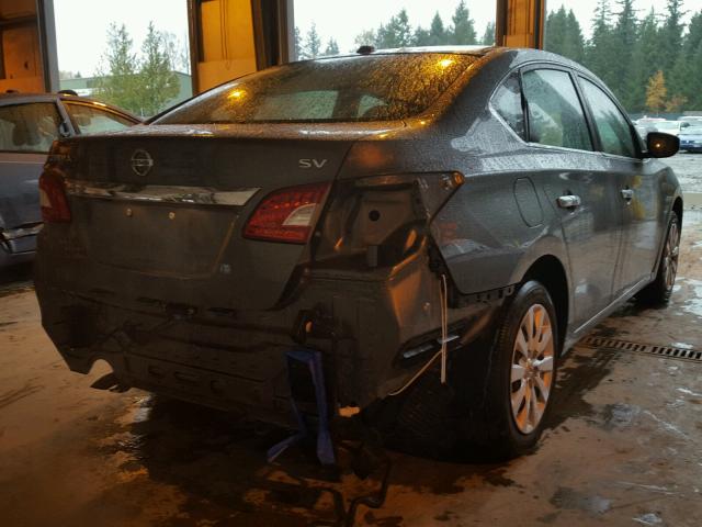 3N1AB7AP5FY228404 - 2015 NISSAN SENTRA S GRAY photo 4