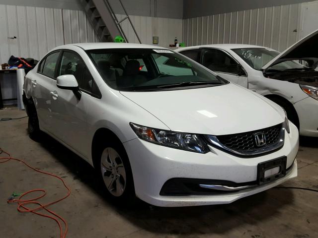 19XFB2F59DE068653 - 2013 HONDA CIVIC LX WHITE photo 1