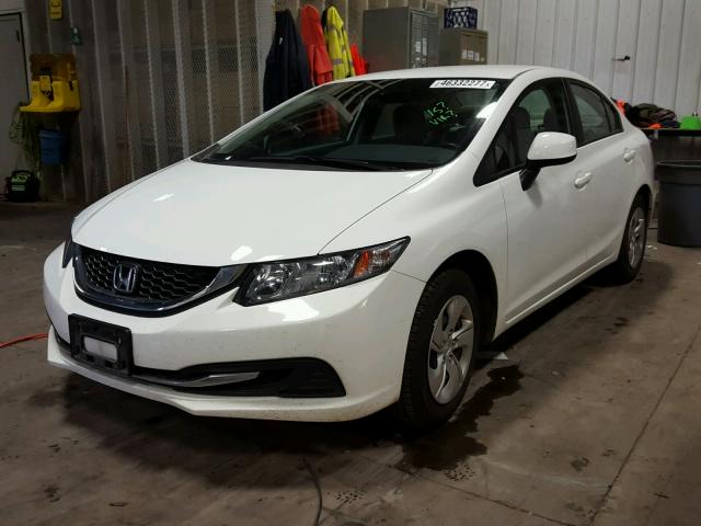 19XFB2F59DE068653 - 2013 HONDA CIVIC LX WHITE photo 2