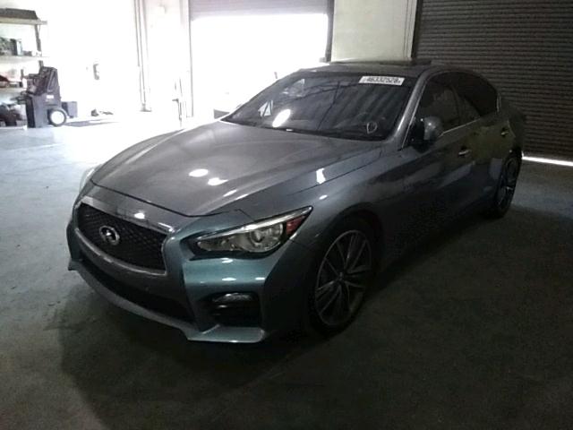 JN1BV7AP1EM675390 - 2014 INFINITI Q50 BASE BLUE photo 2