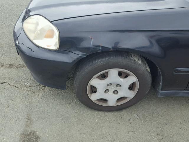 JHMEJ8647XS000201 - 1999 HONDA CIVIC EX შავი ფოტო 9