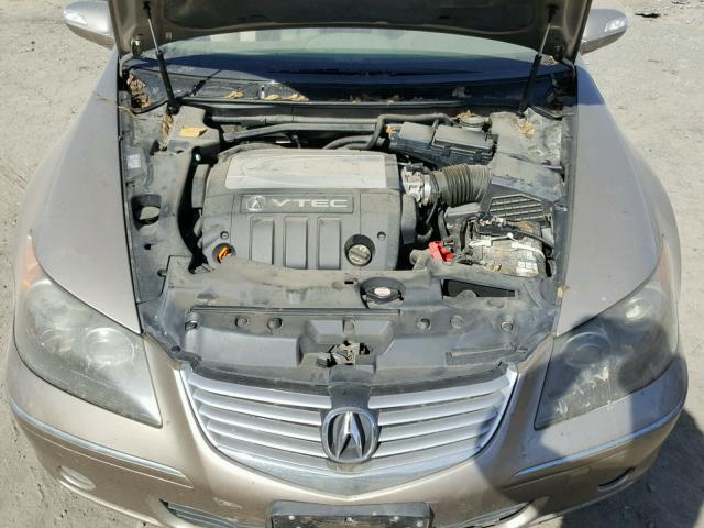 JH4KB165X5C013368 - 2005 ACURA RL BEIGE photo 7