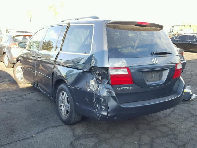 5FNRL38666B436242 - 2006 HONDA ODYSSEY EX BLUE photo 3