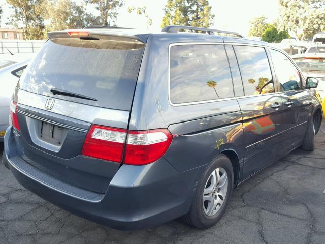 5FNRL38666B436242 - 2006 HONDA ODYSSEY EX BLUE photo 4