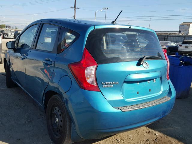 3N1CE2CPXFL433035 - 2015 NISSAN VERSA NOTE TEAL photo 3