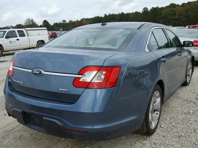 1FAHP2EW1AG121920 - 2010 FORD TAURUS SEL BLUE photo 4