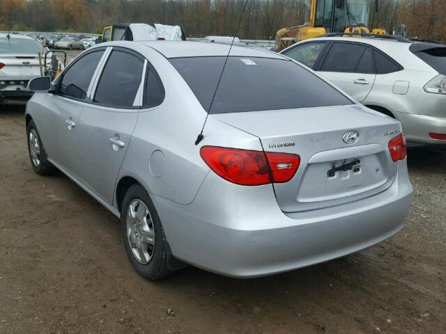 KMHDU46DX7U045016 - 2007 HYUNDAI ELANTRA GL SILVER photo 3