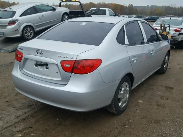 KMHDU46DX7U045016 - 2007 HYUNDAI ELANTRA GL SILVER photo 4