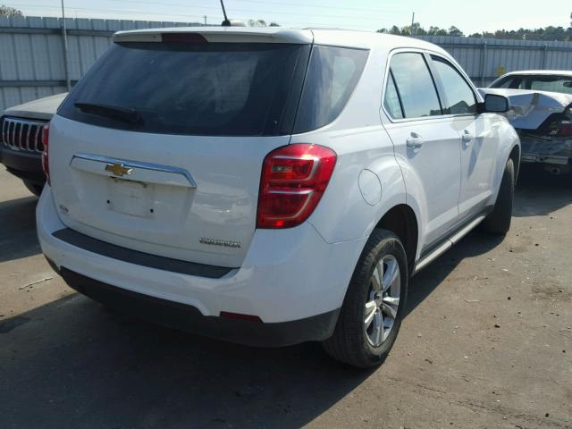 2GNALBEK4G1184270 - 2016 CHEVROLET EQUINOX LS WHITE photo 4