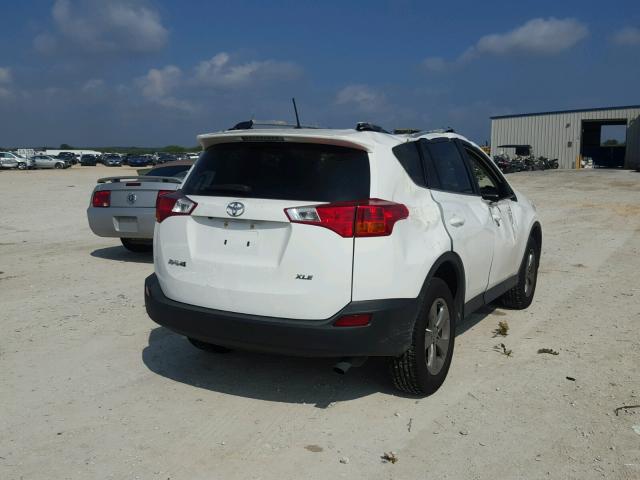 JTMWFREV4FD049494 - 2015 TOYOTA RAV4 XLE WHITE photo 4