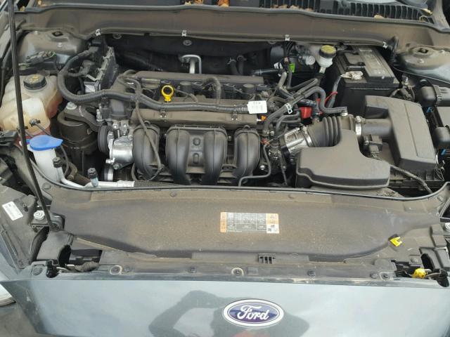 3FA6P0H75FR214584 - 2015 FORD FUSION SE GREEN photo 7