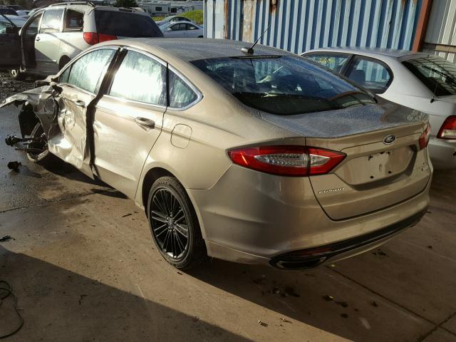 3FA6P0H91FR125189 - 2015 FORD FUSION SE BEIGE photo 3