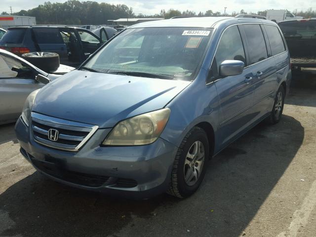 5FNRL38446B057223 - 2006 HONDA ODYSSEY EX BLUE photo 2