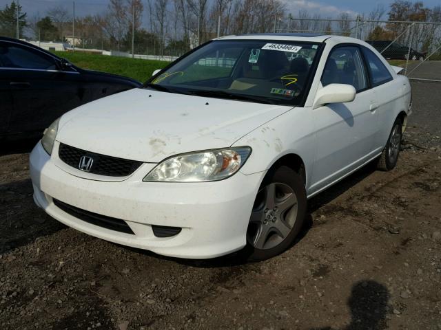 1HGEM21955L064173 - 2005 HONDA CIVIC EX WHITE photo 2