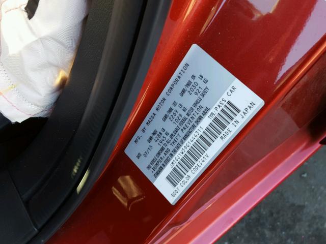 JM1GJ1W59G1444311 - 2016 MAZDA 6 GRAND TO RED photo 10