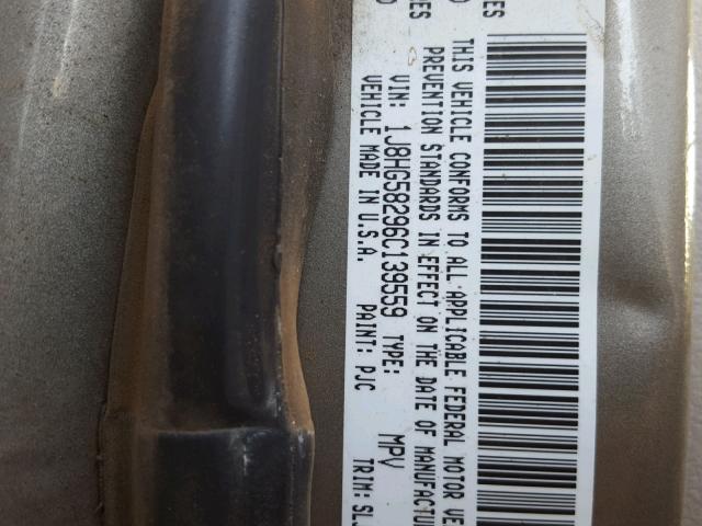 1J8HG58296C139559 - 2006 JEEP COMMANDER Bej foto 10