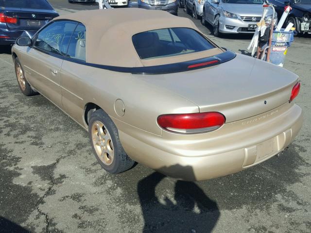 3C3EL55HXWT338868 - 1998 CHRYSLER SEBRING BEIGE photo 3