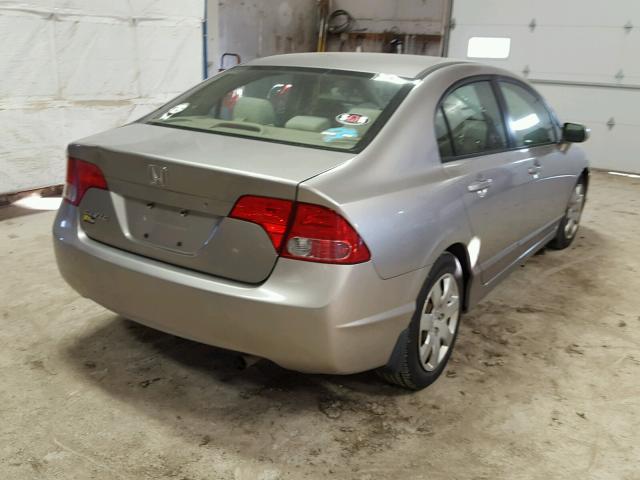 1HGFA16576L022277 - 2006 HONDA CIVIC LX TAN photo 4