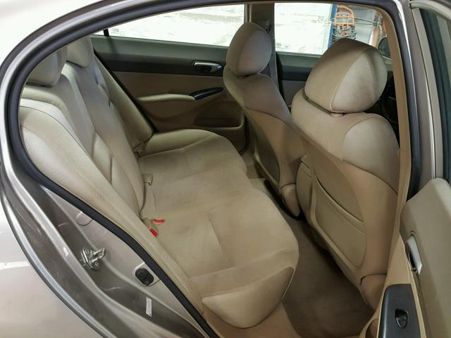 1HGFA16576L022277 - 2006 HONDA CIVIC LX TAN photo 6