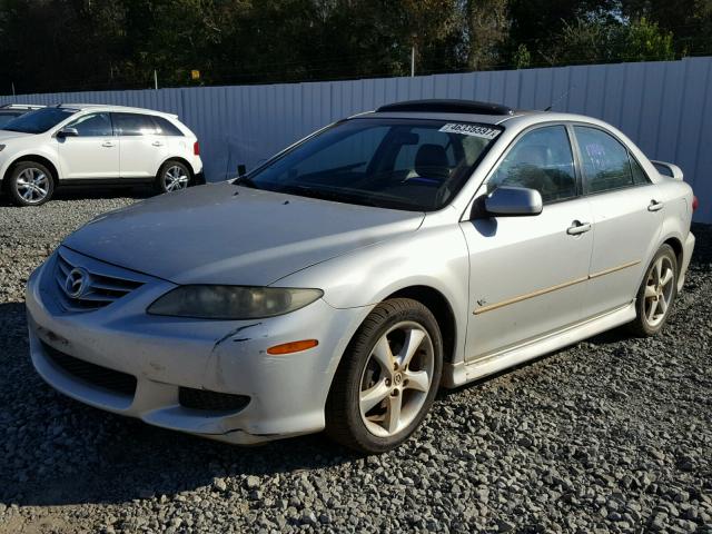 1YVHP80D955M13605 - 2005 MAZDA 6 S SILVER photo 2