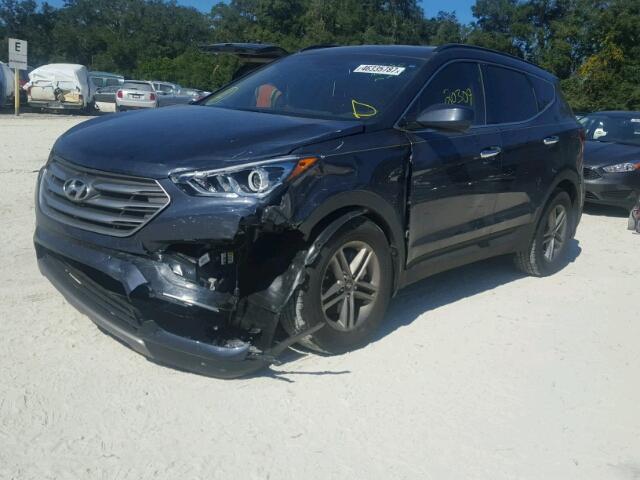 5NMZU3LBXHH010685 - 2017 HYUNDAI SANTA FE S 蓝色 照片 2